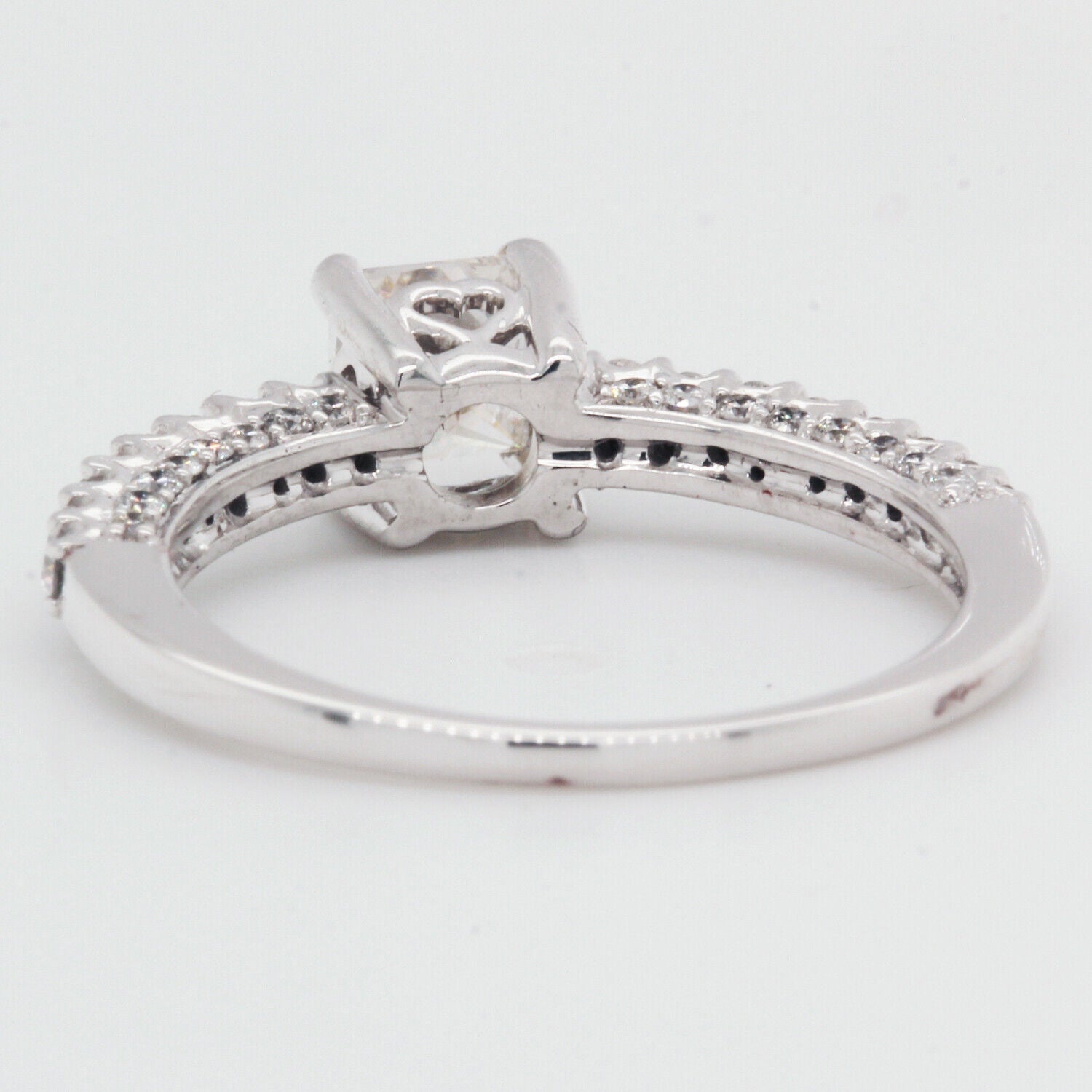 Princess Cut Diamond Engagement Ring Clarity Enhanced 1.01 TCW 14K White Gold